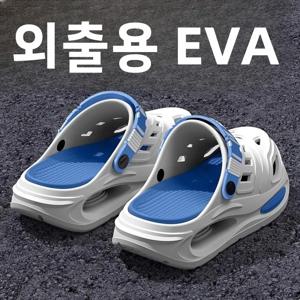 남성용 여름 야외용 두꺼운 바닥 미끄럼 방지 통기성 홀 슬리퍼 양방향 착용 가능한 편안한 홈 슬리퍼
