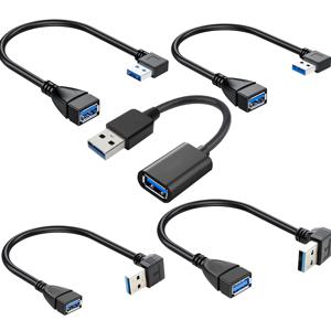 짧은 USB 3.0 연장 케이블 최대 5Gbps USB 3.0 남성-여성 코드 연장 USB 3.0 포트 보호 연장 어댑터 케이블