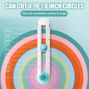 조절 가능한 원형 커터 1개, 360 °   회전식 커터, 직경 2-20cm, DIY 카드지, 사진, 공예용 종이 및 라벨에 적합