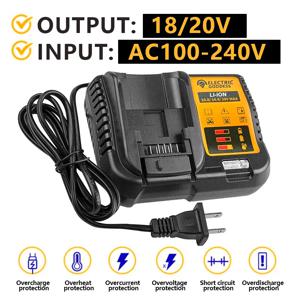 LED 디스플레이가있는 전기 여신 리튬 배터리 충전기 Dewalt 20V 배터리 핀 용 10.8V 14.4V 20V 배터리 충전기