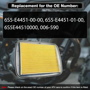 야마하 FX 크루저 SHO SVHO FZR FZS VX 크루저 HO VXR VXS 1800 2008-2024 6S5-E4451-00-00 6S5-E4451-01-00 용 마린 에어 필터