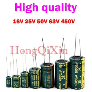 450V 400V 63V 50V 35V 25V 16V DIP 직접 삽입형 전해 콘덴서 6800uf 2200uf 1000uf 680uf 470uf 220uf 47uf 10uf