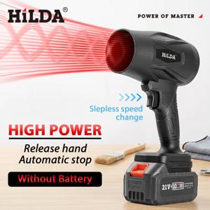 HILDA 리튬 스톰 블로워 강력 터보 충전식 산업용 팬 휴대용 전기 제설기 (마키타 배터리 호환)
