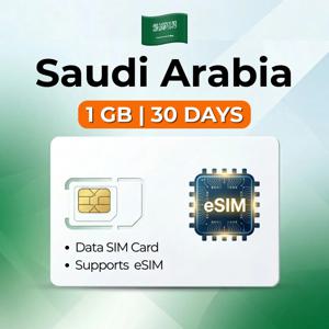EIOTCLUB 사우디아라비아 데이터 SIM 카드 물리적 eSIM 지원 고속 네트워크 Wi-Fi 공유 비즈니스 및 글로벌 여행에 최적