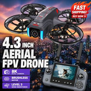 미니 RC 드론 전문가용 8K 듀얼 카메라 항공 사진 RC 헬리콥터 원격 조종 항공기 UAV 어린이 장난감 쿼드콥터
