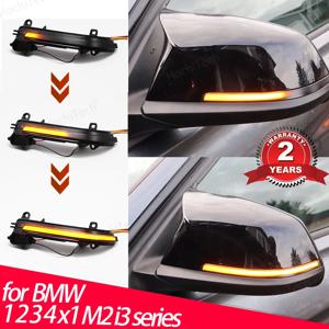 BMW 1 2 3 4 X1 M 시리즈 F20 F21 F22 F30 E84 F87 i3 i3S 블랙 다이나믹 턴 시그널 LED 백미러 표시기 깜박임