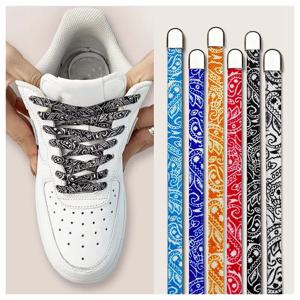 아동용 탄성 끈 운동화, 성인용 플랫 신발끈, 신발 액세서리용 끈 없음, AF1/AJ, 8mm, 1 쌍