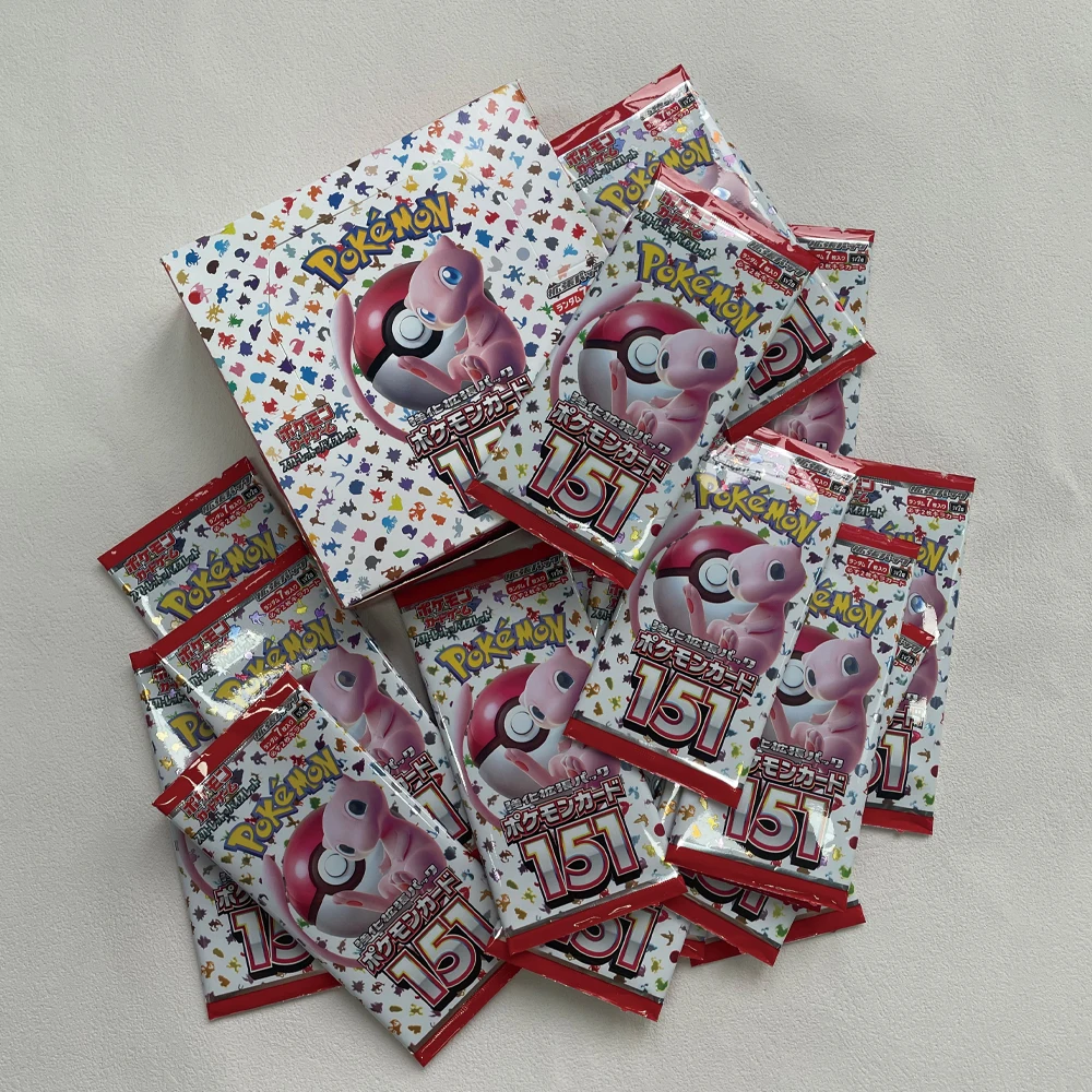 애니메이션 포켓몬 일본 버전 TCG 스칼렛 바이올렛 151 클래식 확장 부스터 박스 포켓몬 트레이딩 카드 20 가방 140pcs 어린이 선물