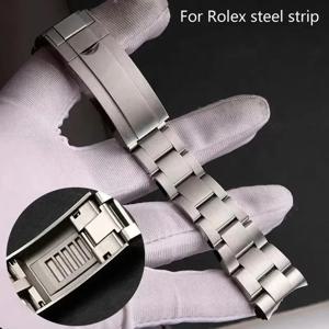 20mm 904L 시계 밴드 SUB DAYTONA NH35 NH36 롤렉스 남성용 글라이드 락 걸쇠 시계 스트랩 솔리드 스테인레스 스틸 시계 팔찌