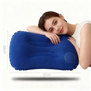 초경량 휴대용 에어베개, 목과 허리 지지, 컴팩트하고 편안한 쿠션, 여행, 캠핑, 자동차, 수영장에 적합