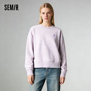Semir Oversize Hoodie 여성 봄 자수 스플릿 기본 레이어 트렌디 풀오버 캐주얼 루즈 편안하고 세련된 탑