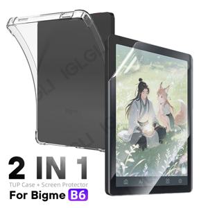Bigme B6 EReader용 2 in 1 화면 보호기 + TPU 케이스 Bigme B6용 소프트 필름 및 투명 보호 커버 긁힘 방지 액세서리 키트