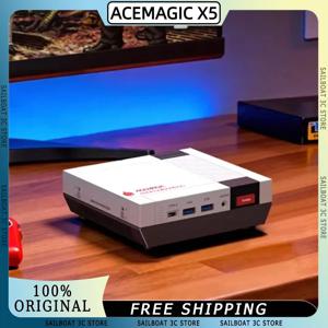 ACEMAGIC X5 레트로 미니 PC AMD Ryzen AI 9 HX370 32GB+1TB 데스크탑 컴퓨터 WiFi 7+BT5.4 Zen 5 5.1GHz 80TOPS 65W 게이밍 및 사무용