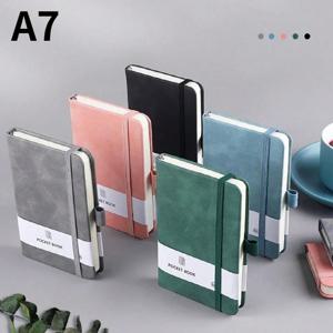 1pc A7 포켓 노트북 저널, 메모 작성용 소형 메모장 노트북. 펜 홀더가 있는 A7 미니 메모장. 200페이지 노트북