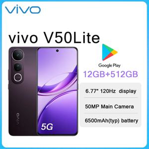 VIVO V50 Lite 5G 6.77인치 120Hz 화면 대용량 저장 스마트폰 12GB+512GB 50MP 카메라 6500mAh 대용량 배터리 타입-C 듀얼심 폰