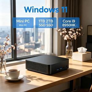 에이펙스 코어 i9 8950HK 미니 PC 윈도우 11 프로 32GB 램 1TB/2TB SSD WiFi6 BT5.2 4K HD 학습용 게임용 사무용 컴퓨터 3년 보증