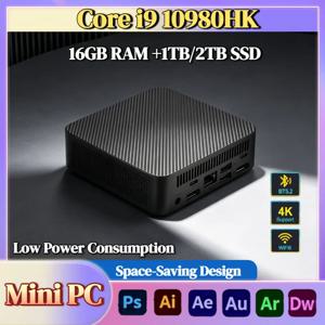 인텔 코어 i9 10980HK 미니 PC 16GB DDR4 512GB M.2 NVMe SSD 트리플 4K 출력 WiFi6 BT5.2 저소음 쿨링 사무실/가정용 데스크탑 프로