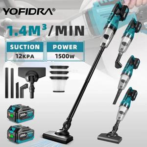 요피드라 12Kpa 전기 진공 청소기 무선 1500W 청소기 핸디형 청소 눈 먼지 제거 파워툴 마키타 18V 배터리 핀용