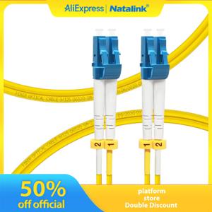 나탈링크 OS2 LC-LC 듀플렉스 싱글모드 1G/10G 광섬유 패치 케이블, 9/125µm SMF 2.0mm 점퍼 케이블
