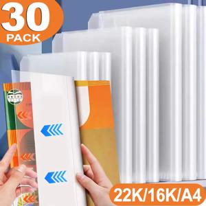 10PCS A4/16K/A5 투명 플라스틱 책 표지 자체 접착식 폐쇄 방수 및 내마모성 책 PVC 보호 커버
