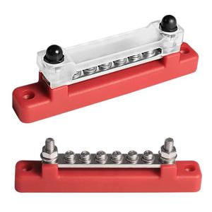 1/2Pcs 버스 바 배터리 전원 분배 블록 12V M6 스터드 트럭 보트 자동차 캠핑카용 포지티브 네거티브 버스 바