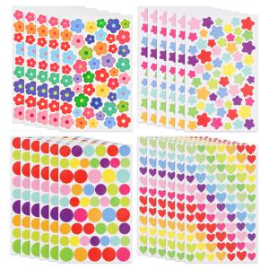 5/20pcs 스크랩북 스티커 컬러/레이저 스타 하트 도트 수공예품 DIY 일기 앨범 레인보우 장식 액세서리