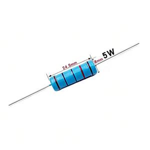 10pcs 5W 금속 필름 저항기 컬러 링 전력 저항기 0.1 0.2 0.12R 0.22 2 3M 3.3 4.7 10R 47 100 470 1K 2.2 22K 33 4.7K 100KOhm