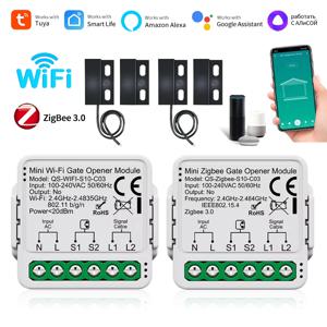 Tuya Zigbee/WiFi 스위치 스마트 차고 문 오프너 컨트롤러 모듈 110V 220V Alexa Google 홈용 스마트 라이프 앱 음성 제어