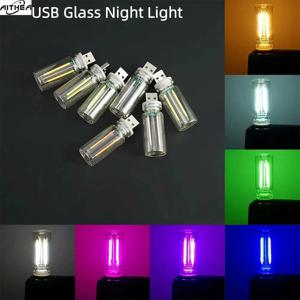 AITHEA USB 터치 컨트롤 LED 필라멘트 야간 조명, 레트로 전구 스타일의 분위기 조명으로, 자동차, 캠핑, 침실, 집, 할로윈 장식에 적합합니다.