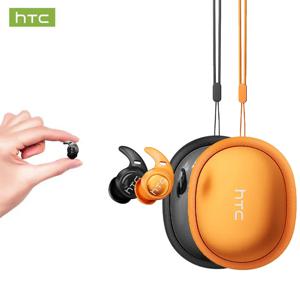 HTC NE76 블루투스 이어폰, AI 번역기 이어버드 미니 투명 수면 이어버드 소프트 무선 헤드폰 오렌지
