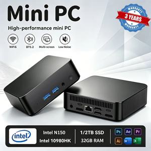 2026 인텔 코어 i9 10980HK N150 휴대용 컴퓨터 미니 PC 32GB 램 1TB SSD 윈도우 11 프로 4K 게이밍 PC 사무용/학습용 WIFI 6 BT5.2