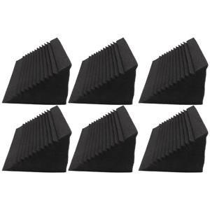 6 PCS 어쿠스틱 폼 차콜/블랙 베이스 트랩 사운드 흡수 스튜디오 방음 코너 벽 12 X 12 X 24 Cm-[A04I 도구]