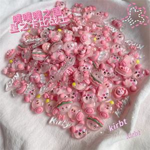 1/30pcs 얼음처럼 투명한 커비 2cm 수지 참 장식 귀여운 만화 DIY 부품 헤어 클립 쥬얼리 액세서리