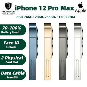 언락된 오리지널 애플 아이폰 12 프로 맥스 중국 버전 듀얼심 128G/256G/512G IOS A14 칩 6.7인치 트리플 카메라 중고폰