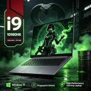 15.6인치 FHD 1080P IPS 초슬림 게이밍 노트북 인텔 코어 i9-10980HK 32GB 램 2TB 윈도우 11 프로 RGB 백라이트 키보드