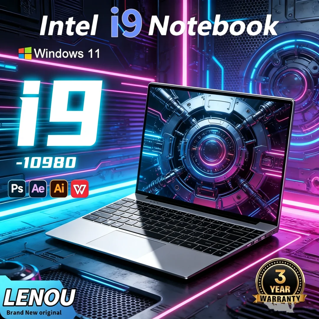 휴대용 노트북 PC 15.6인치 인텔 i9-10980HK 32GB 램 2TB SSD 윈도우 11 프로 홈 게이밍 오피스 비즈니스 컴퓨터 고성능