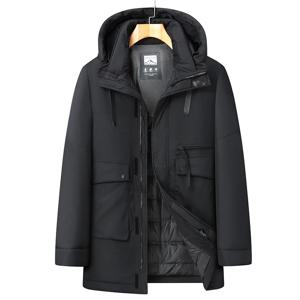 오버사이즈 XXL-8XL 남성용 따뜻한 후드 화이트 덕 다운 재킷 겨울 캐주얼 두꺼운 방풍 패딩 코트 아우터 루즈 탑 파카
