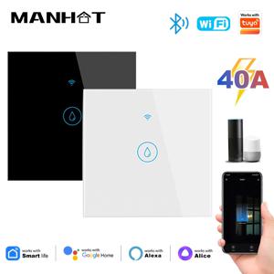 Manhot WiFi 온수기 스위치 40A 스마트 보일러 8000W EU 표준 스마트 라이프 앱 원격 제어 Tuya Alexa GoogleHome과 함께 작동