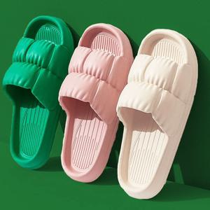 여성용 소프트 솔 클라우드 슬리퍼, 두꺼운 플랫폼 실내외 비치 샌들, 여름 EVA 논슬립 플립플랍, 2025 신상 도매