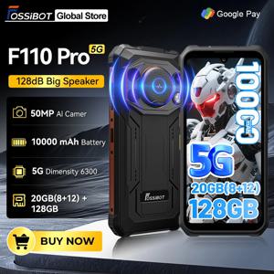 월드 프리미어 포시봇 [F110-Pro] 5G 안드로이드 15 러기드 스마트폰 20GB(8+12) 128GB 10000mAh 6.745