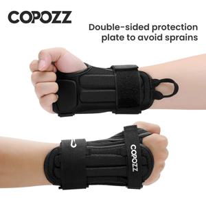COPOZZ 스키 손목 EVA 가드 내마모성 미끄럼 방지 두꺼운 충격 방지 손목 밴드 조절 가능한 성인용 스키 보호 장비