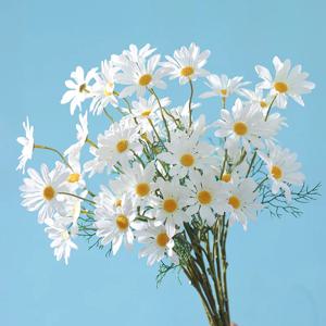 1/2/3개 데이지 인조 꽃다발 50cm 가짜 꽃 정원 웨딩 장식 홈 룸 데코 공예 선물 액세서리