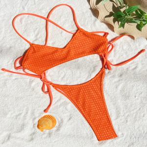 섹시한 홀터넥 원피스 수영복, 하이웨이스트 백리스 레이스업 비키니, 비치웨어, 바디수트