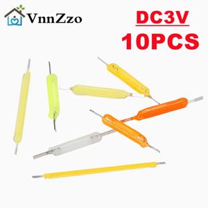 10PCS 68/54MM COB LED 필라멘트 에디슨 전구 램프 부품 백열등 다이오드 액세서리 다색 휴일 조명 DC3V