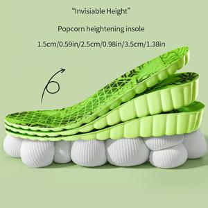 1 쌍 새로운 높이 증가 깔창 고탄성 충격 흡수 신발 단독 부드럽고 편안한 스포츠 깔창