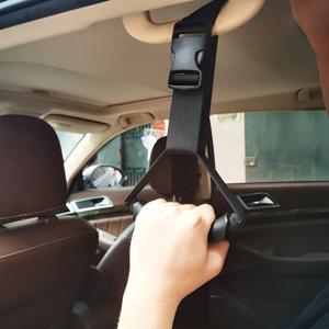 노인 및 장애인을 위한 인체공학적 자동차 도어 핸들 보조기구 - 조절 가능한 나일론 손잡이 스트랩과 안전 버클, 실내 안전 액세서리