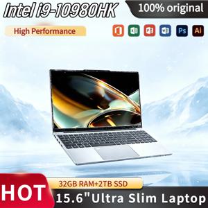인텔 코어 i9 10980HK 15.6인치 게이밍 노트북 32GB 램 2TB SSD 지문인식 잠금해제 4K WiFi 6 울트라북 프로 맥스 속도