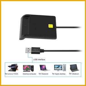새로운 2026 USB 2.0 스마트 카드 인텔리전트 카드 리더기 DNIE ATM CAC IC ID 은행 카드 SIM 카드 클로너 커넥터 (윈도우, 리눅스용)