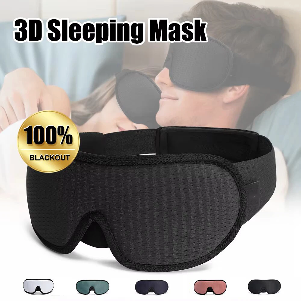 3D 수면 마스크 빛 차단 부드러운 패딩 수면 안대 눈 가리개 수면 보조 안대 아이패치