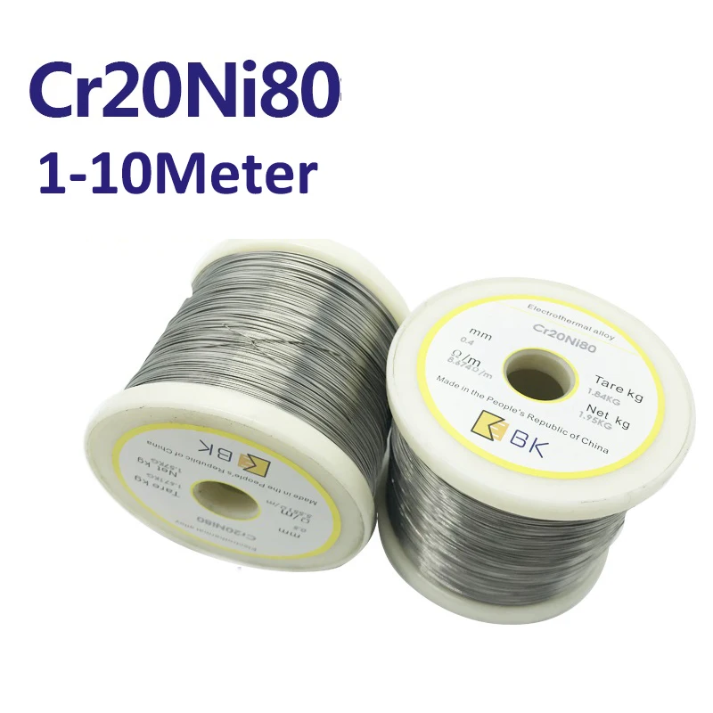 1-10Meter 절단 거품 저항 가열 와이어 Cr20Ni80 가열 와이어 0.1mm-4.0mm 니크롬 와이어 산업